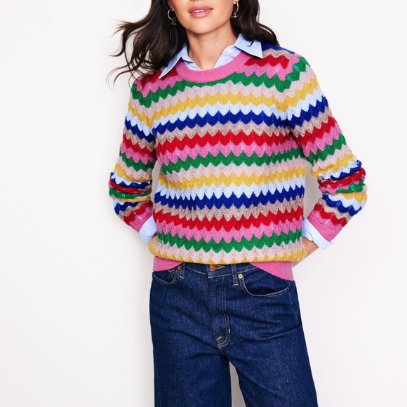Boden Sweaters - Boden Multicolor Zigzag Sweater